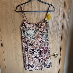NWT It Figures Floral Spaghetti Strap Swim Dress